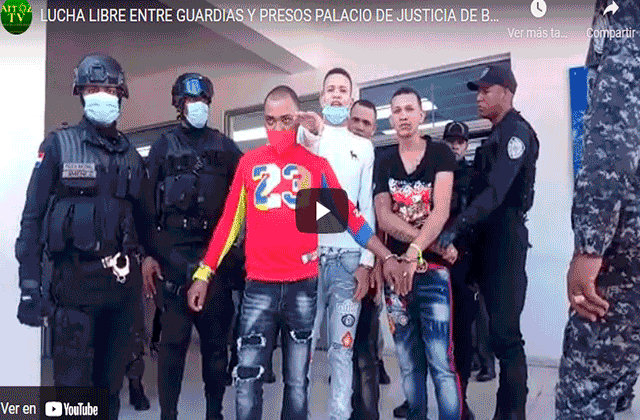 VÍDEO: Tremenda Pelea Entre Presos y Policías el Palacio de Justicia