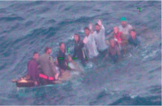 La Guardia de EE.UU Rescató 10 Migrantes Embarcación Hundiéndose